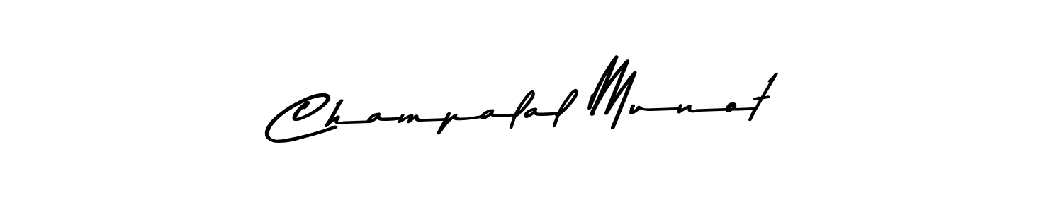 Champalal Munot stylish signature style. Best Handwritten Sign (Asem Kandis PERSONAL USE) for my name. Handwritten Signature Collection Ideas for my name Champalal Munot. Champalal Munot signature style 9 images and pictures png