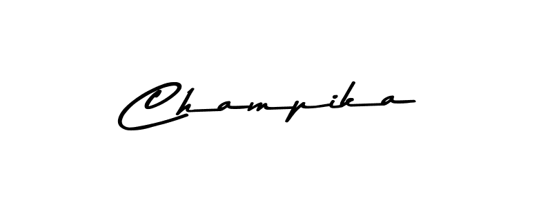 How to Draw Champika signature style? Asem Kandis PERSONAL USE is a latest design signature styles for name Champika. Champika signature style 9 images and pictures png
