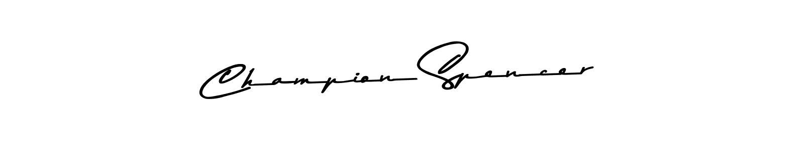 Champion Spencer stylish signature style. Best Handwritten Sign (Asem Kandis PERSONAL USE) for my name. Handwritten Signature Collection Ideas for my name Champion Spencer. Champion Spencer signature style 9 images and pictures png