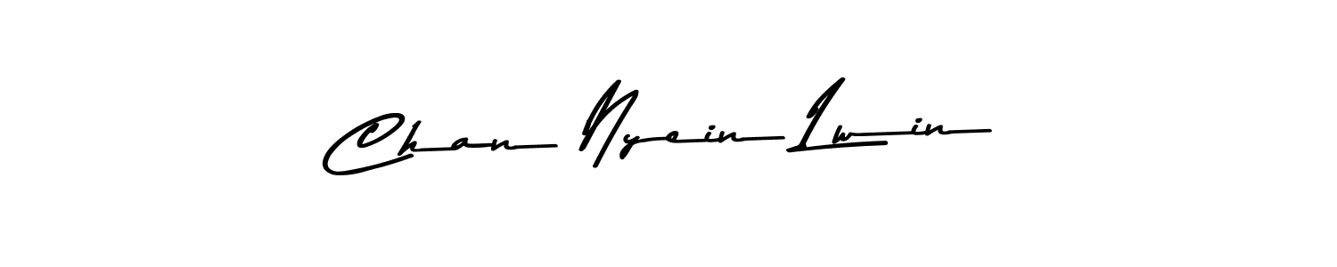 Design your own signature with our free online signature maker. With this signature software, you can create a handwritten (Asem Kandis PERSONAL USE) signature for name Chan Nyein Lwin. Chan Nyein Lwin signature style 9 images and pictures png