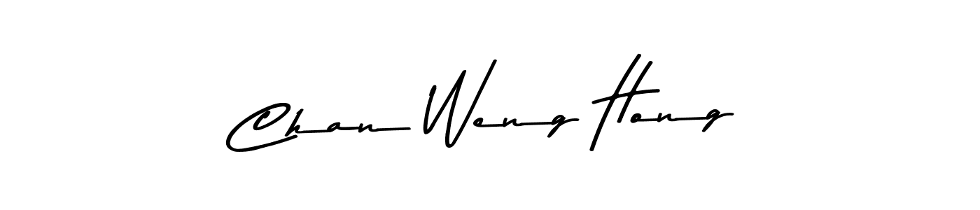 Create a beautiful signature design for name Chan Weng Hong. With this signature (Asem Kandis PERSONAL USE) fonts, you can make a handwritten signature for free. Chan Weng Hong signature style 9 images and pictures png