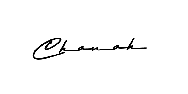 How to make Chanah name signature. Use Asem Kandis PERSONAL USE style for creating short signs online. This is the latest handwritten sign. Chanah signature style 9 images and pictures png