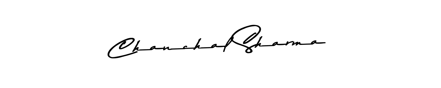 Use a signature maker to create a handwritten signature online. With this signature software, you can design (Asem Kandis PERSONAL USE) your own signature for name Chanchal Sharma. Chanchal Sharma signature style 9 images and pictures png