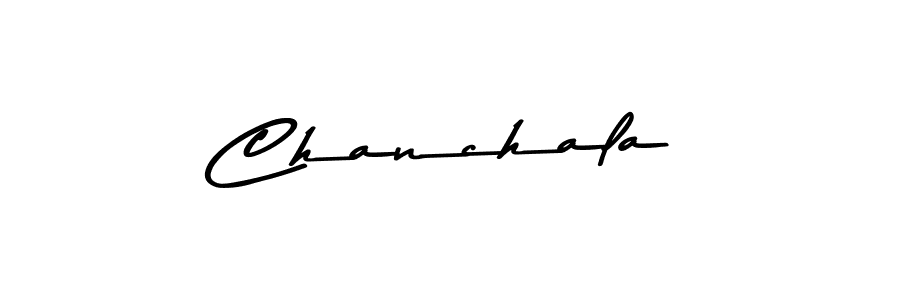 How to make Chanchala name signature. Use Asem Kandis PERSONAL USE style for creating short signs online. This is the latest handwritten sign. Chanchala signature style 9 images and pictures png