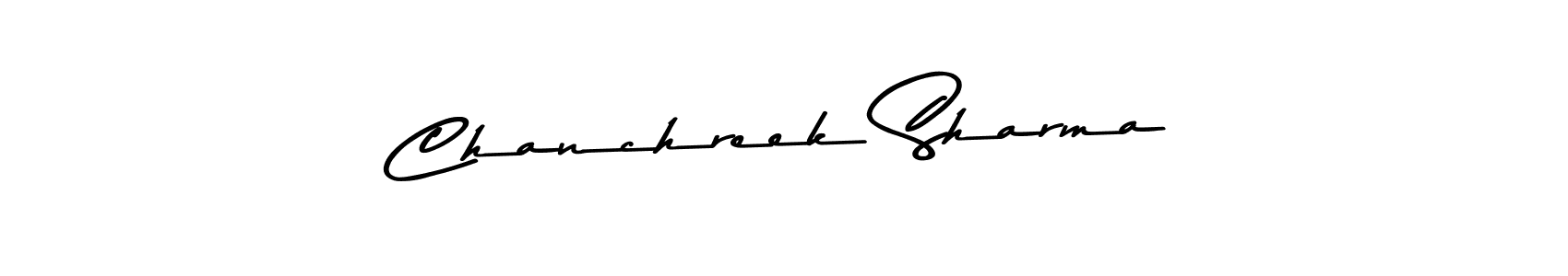 Also You can easily find your signature by using the search form. We will create Chanchreek Sharma name handwritten signature images for you free of cost using Asem Kandis PERSONAL USE sign style. Chanchreek Sharma signature style 9 images and pictures png