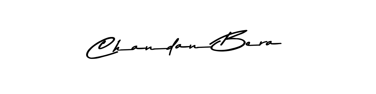 How to make Chandan Bera name signature. Use Asem Kandis PERSONAL USE style for creating short signs online. This is the latest handwritten sign. Chandan Bera signature style 9 images and pictures png