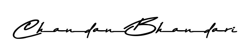 A modern signature idea for name Chandan Bhandari using Asem Kandis PERSONAL USE font. Clean strokes and elegant curves make it stand out instantly. Chandan Bhandari signature style 9 images and pictures png