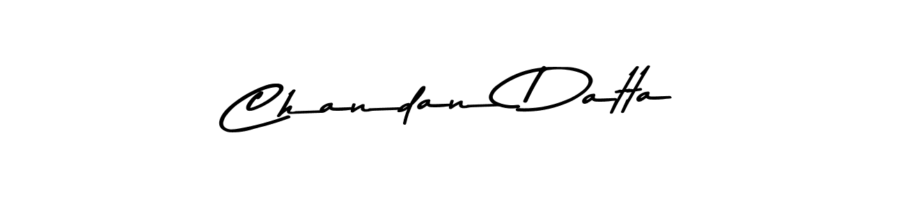 Make a beautiful signature design for name Chandan Datta. With this signature (Asem Kandis PERSONAL USE) style, you can create a handwritten signature for free. Chandan Datta signature style 9 images and pictures png