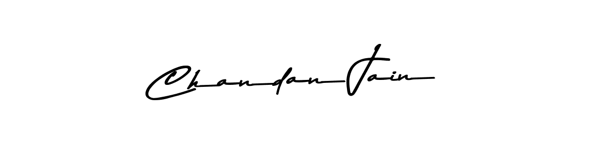 How to make Chandan Jain name signature. Use Asem Kandis PERSONAL USE style for creating short signs online. This is the latest handwritten sign. Chandan Jain signature style 9 images and pictures png