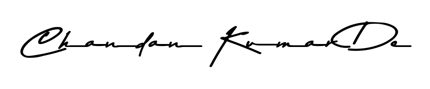 Similarly Asem Kandis PERSONAL USE is the best handwritten signature design. Signature creator online. You can use it as an online autograph creator for name Chandan Kumar De. Chandan Kumar De signature style 9 images and pictures png