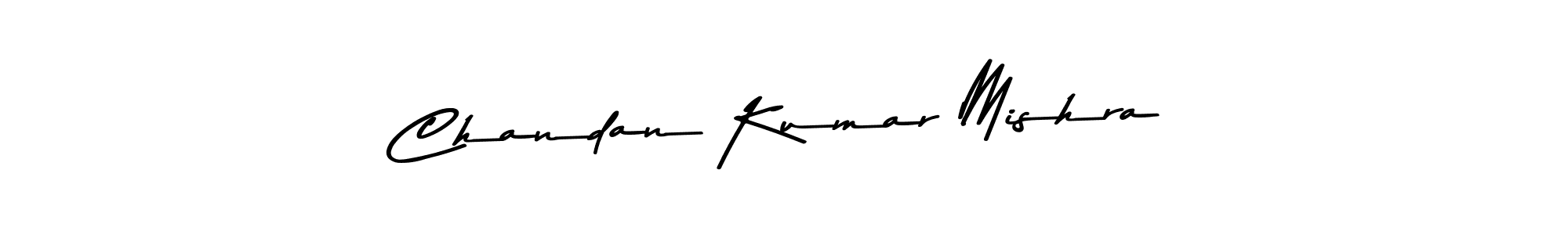 How to make Chandan Kumar Mishra name signature. Use Asem Kandis PERSONAL USE style for creating short signs online. This is the latest handwritten sign. Chandan Kumar Mishra signature style 9 images and pictures png