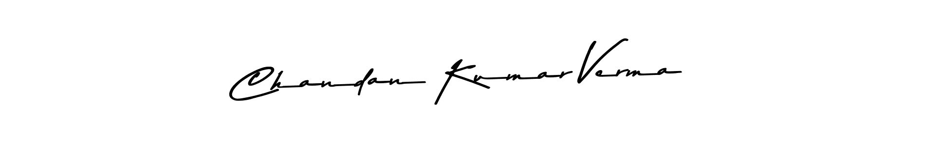 Design your own signature with our free online signature maker. With this signature software, you can create a handwritten (Asem Kandis PERSONAL USE) signature for name Chandan Kumar Verma. Chandan Kumar Verma signature style 9 images and pictures png