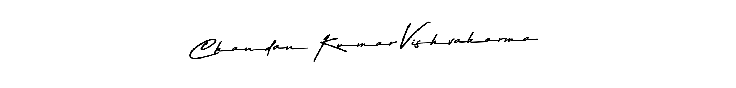 Create a beautiful signature design for name Chandan Kumar Vishvakarma. With this signature (Asem Kandis PERSONAL USE) fonts, you can make a handwritten signature for free. Chandan Kumar Vishvakarma signature style 9 images and pictures png