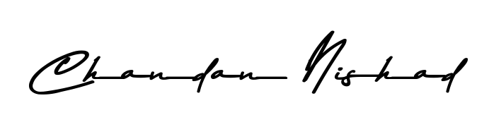 A timeless handwritten aesthetic for Chandan Nishad. The Asem Kandis PERSONAL USE font gives your signature a handcrafted feel with natural curves. Chandan Nishad signature style 9 images and pictures png