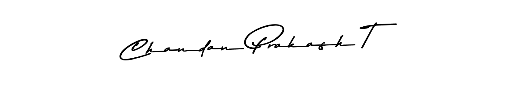Use a signature maker to create a handwritten signature online. With this signature software, you can design (Asem Kandis PERSONAL USE) your own signature for name Chandan Prakash T. Chandan Prakash T signature style 9 images and pictures png