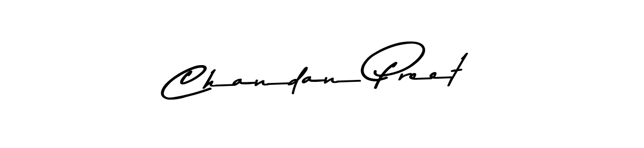 Create a beautiful signature design for name Chandan Preet. With this signature (Asem Kandis PERSONAL USE) fonts, you can make a handwritten signature for free. Chandan Preet signature style 9 images and pictures png