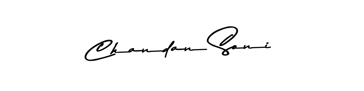 Use a signature maker to create a handwritten signature online. With this signature software, you can design (Asem Kandis PERSONAL USE) your own signature for name Chandan Soni. Chandan Soni signature style 9 images and pictures png