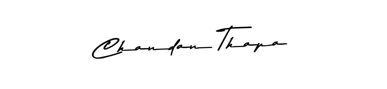 Create a beautiful signature design for name Chandan Thapa. With this signature (Asem Kandis PERSONAL USE) fonts, you can make a handwritten signature for free. Chandan Thapa signature style 9 images and pictures png