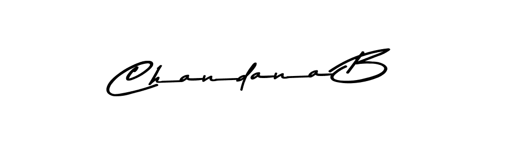 Use a signature maker to create a handwritten signature online. With this signature software, you can design (Asem Kandis PERSONAL USE) your own signature for name Chandana B. Chandana B signature style 9 images and pictures png