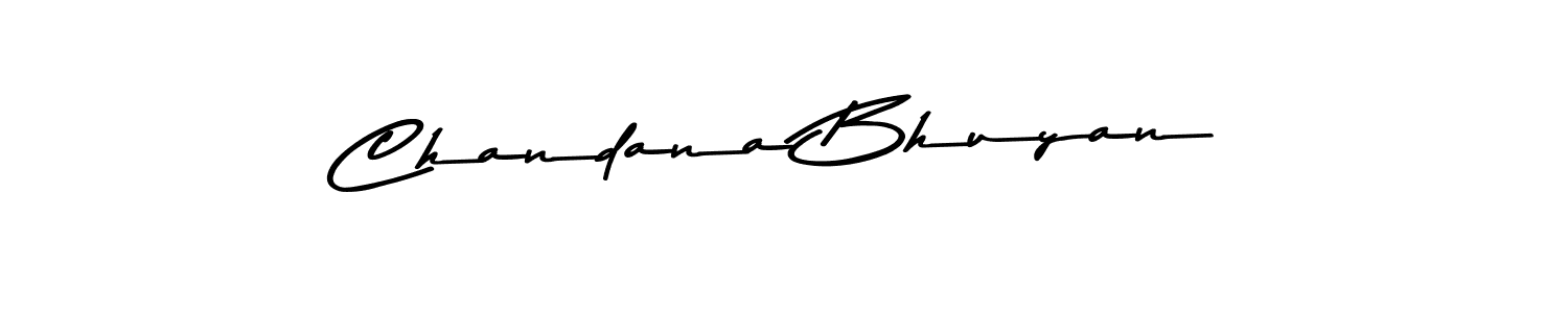 Make a beautiful signature design for name Chandana Bhuyan. With this signature (Asem Kandis PERSONAL USE) style, you can create a handwritten signature for free. Chandana Bhuyan signature style 9 images and pictures png