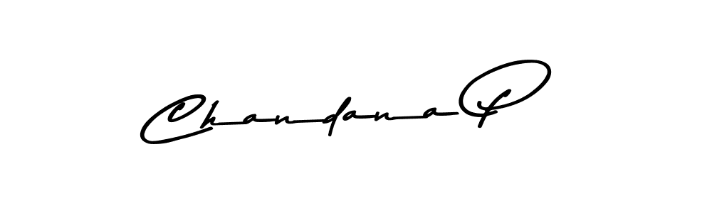 Chandana P stylish signature style. Best Handwritten Sign (Asem Kandis PERSONAL USE) for my name. Handwritten Signature Collection Ideas for my name Chandana P. Chandana P signature style 9 images and pictures png