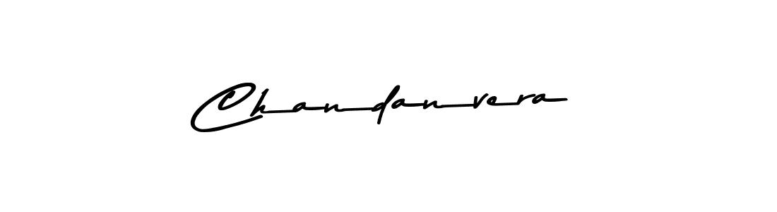 How to make Chandanvera name signature. Use Asem Kandis PERSONAL USE style for creating short signs online. This is the latest handwritten sign. Chandanvera signature style 9 images and pictures png