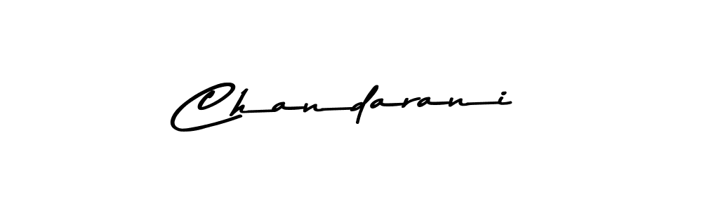 Make a beautiful signature design for name Chandarani. With this signature (Asem Kandis PERSONAL USE) style, you can create a handwritten signature for free. Chandarani signature style 9 images and pictures png