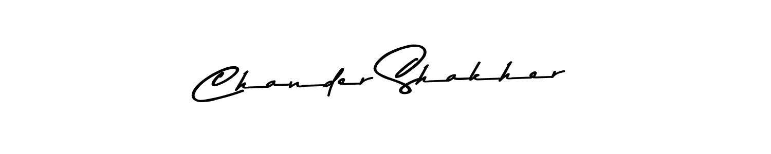 You should practise on your own different ways (Asem Kandis PERSONAL USE) to write your name (Chander Shakher) in signature. don't let someone else do it for you. Chander Shakher signature style 9 images and pictures png