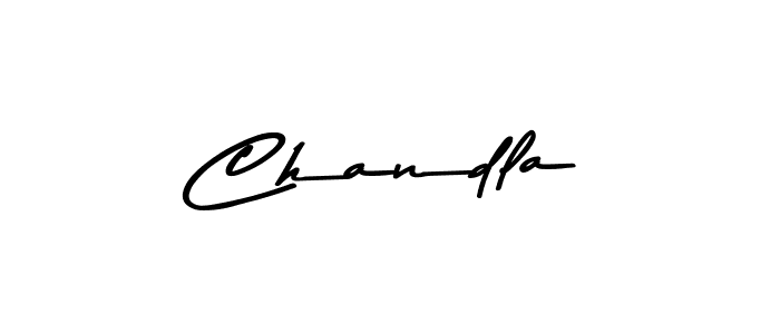 How to make Chandla name signature. Use Asem Kandis PERSONAL USE style for creating short signs online. This is the latest handwritten sign. Chandla signature style 9 images and pictures png