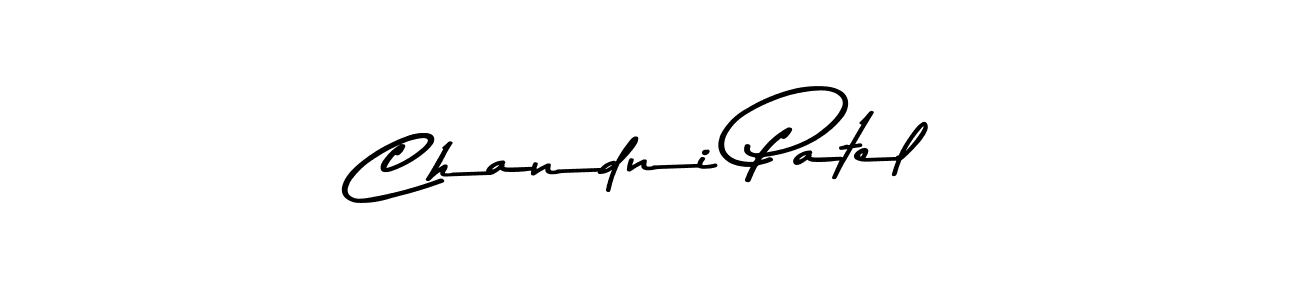 How to make Chandni Patel name signature. Use Asem Kandis PERSONAL USE style for creating short signs online. This is the latest handwritten sign. Chandni Patel signature style 9 images and pictures png