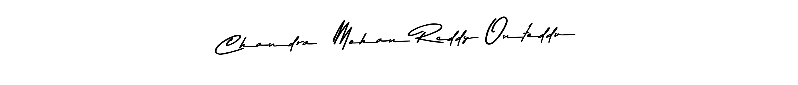 How to make Chandra  Mohan Reddy Onteddu name signature. Use Asem Kandis PERSONAL USE style for creating short signs online. This is the latest handwritten sign. Chandra  Mohan Reddy Onteddu signature style 9 images and pictures png