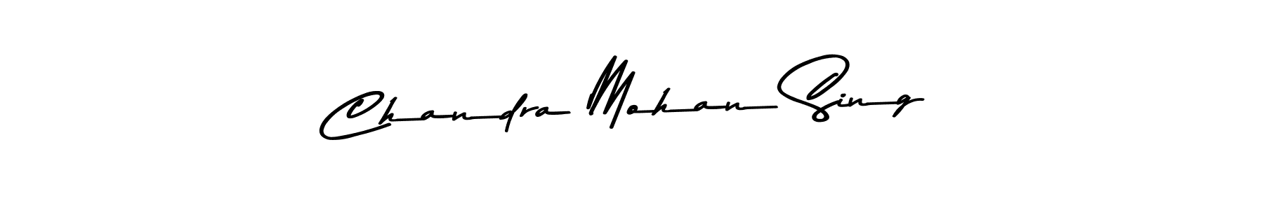 How to make Chandra Mohan Sing name signature. Use Asem Kandis PERSONAL USE style for creating short signs online. This is the latest handwritten sign. Chandra Mohan Sing signature style 9 images and pictures png