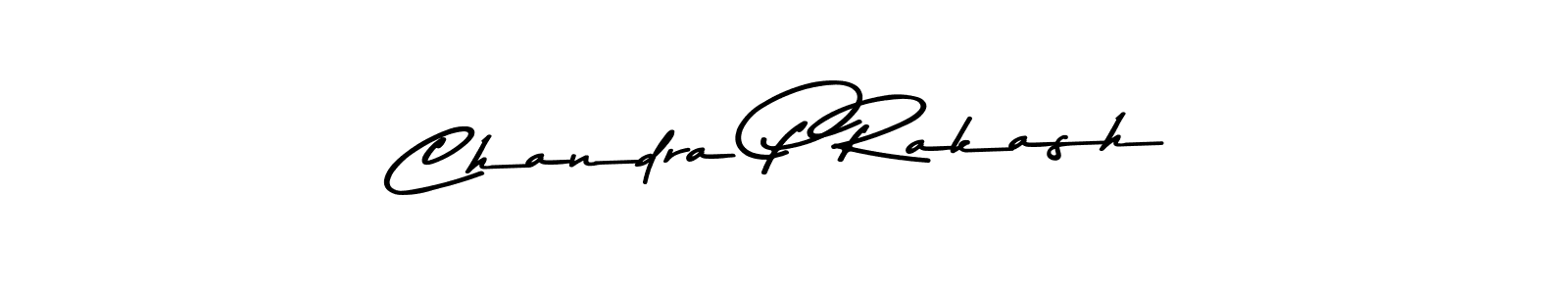 How to make Chandra P Rakash name signature. Use Asem Kandis PERSONAL USE style for creating short signs online. This is the latest handwritten sign. Chandra P Rakash signature style 9 images and pictures png