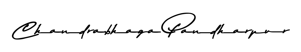 A modern signature idea for name Chandrabhaga Pandharpur using Asem Kandis PERSONAL USE font. Clean strokes and elegant curves make it stand out instantly. Chandrabhaga Pandharpur signature style 9 images and pictures png
