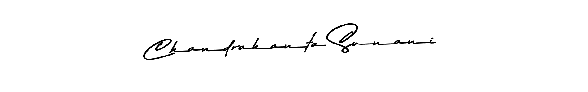 Create a beautiful signature design for name Chandrakanta Sunani. With this signature (Asem Kandis PERSONAL USE) fonts, you can make a handwritten signature for free. Chandrakanta Sunani signature style 9 images and pictures png