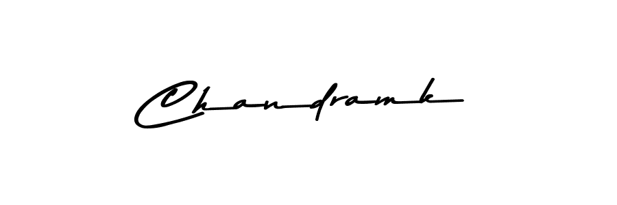 Make a beautiful signature design for name Chandramk. With this signature (Asem Kandis PERSONAL USE) style, you can create a handwritten signature for free. Chandramk signature style 9 images and pictures png