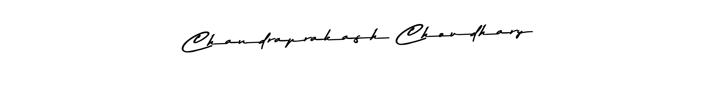 How to make Chandraprakash Choudhary name signature. Use Asem Kandis PERSONAL USE style for creating short signs online. This is the latest handwritten sign. Chandraprakash Choudhary signature style 9 images and pictures png