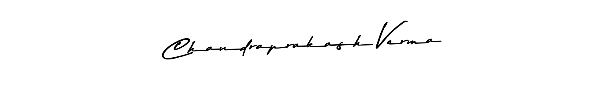 Design your own signature with our free online signature maker. With this signature software, you can create a handwritten (Asem Kandis PERSONAL USE) signature for name Chandraprakash Verma. Chandraprakash Verma signature style 9 images and pictures png
