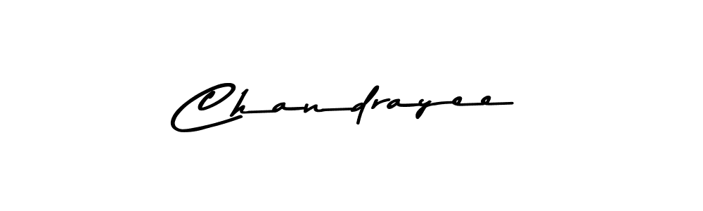 Make a beautiful signature design for name Chandrayee. With this signature (Asem Kandis PERSONAL USE) style, you can create a handwritten signature for free. Chandrayee signature style 9 images and pictures png