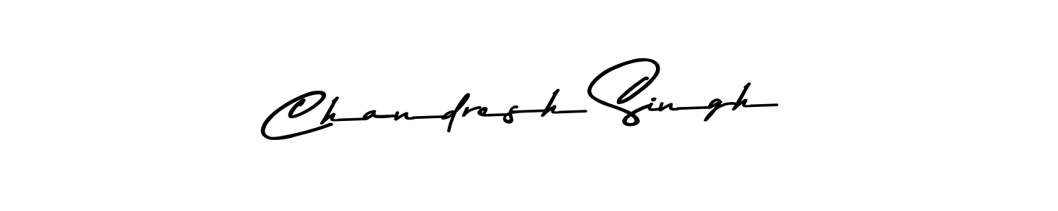 Make a beautiful signature design for name Chandresh Singh. With this signature (Asem Kandis PERSONAL USE) style, you can create a handwritten signature for free. Chandresh Singh signature style 9 images and pictures png