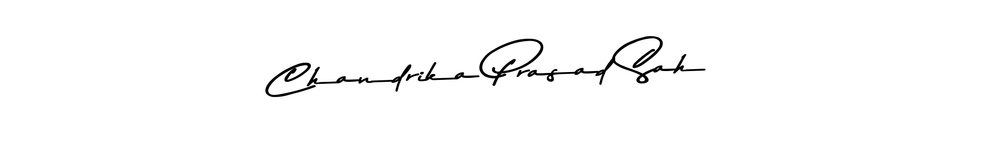 Make a beautiful signature design for name Chandrika Prasad Sah. With this signature (Asem Kandis PERSONAL USE) style, you can create a handwritten signature for free. Chandrika Prasad Sah signature style 9 images and pictures png