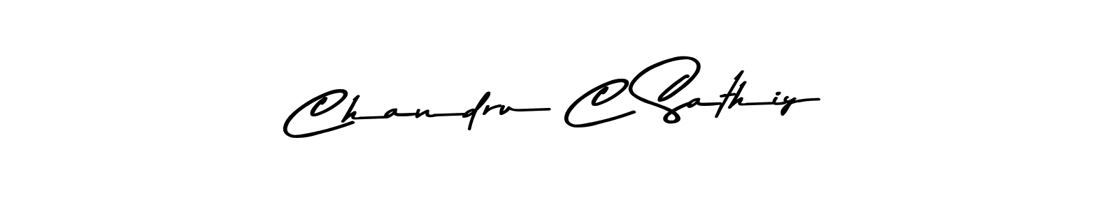 Create a beautiful signature design for name Chandru C Sathiy. With this signature (Asem Kandis PERSONAL USE) fonts, you can make a handwritten signature for free. Chandru C Sathiy signature style 9 images and pictures png