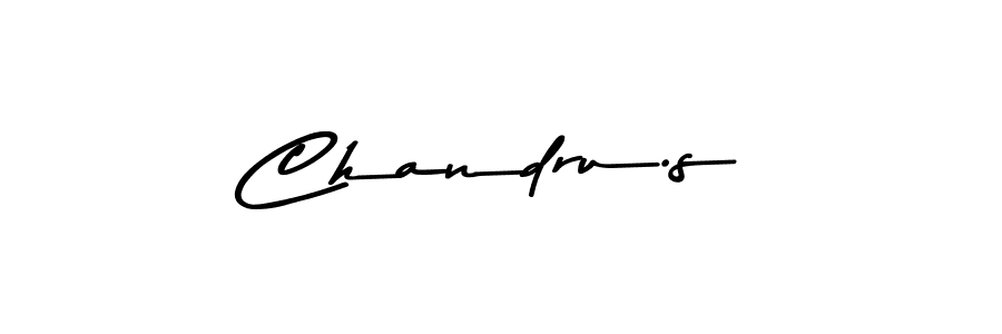 How to make Chandru.s name signature. Use Asem Kandis PERSONAL USE style for creating short signs online. This is the latest handwritten sign. Chandru.s signature style 9 images and pictures png