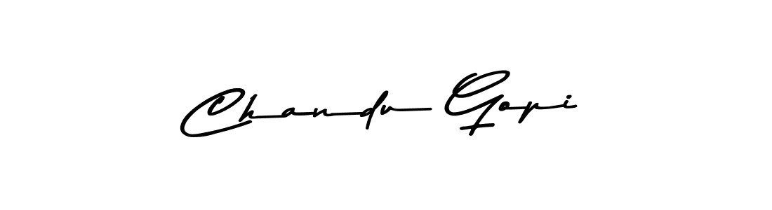 Create a beautiful signature design for name Chandu Gopi. With this signature (Asem Kandis PERSONAL USE) fonts, you can make a handwritten signature for free. Chandu Gopi signature style 9 images and pictures png