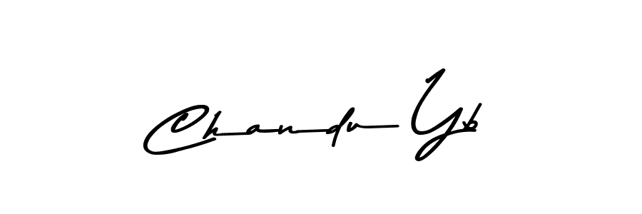 Make a beautiful signature design for name Chandu Yb. With this signature (Asem Kandis PERSONAL USE) style, you can create a handwritten signature for free. Chandu Yb signature style 9 images and pictures png