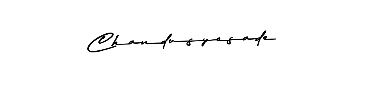 Make a beautiful signature design for name Chandusyesade. With this signature (Asem Kandis PERSONAL USE) style, you can create a handwritten signature for free. Chandusyesade signature style 9 images and pictures png