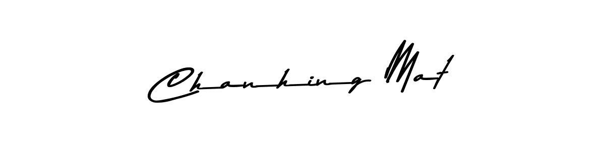 How to make Chanhing Mat name signature. Use Asem Kandis PERSONAL USE style for creating short signs online. This is the latest handwritten sign. Chanhing Mat signature style 9 images and pictures png
