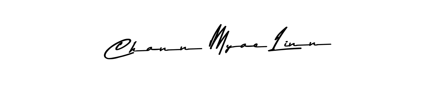 How to make Chann Myae Linn name signature. Use Asem Kandis PERSONAL USE style for creating short signs online. This is the latest handwritten sign. Chann Myae Linn signature style 9 images and pictures png