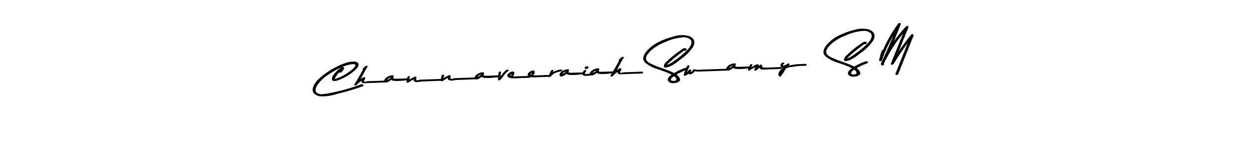 Create a beautiful signature design for name Channaveeraiah Swamy  S M. With this signature (Asem Kandis PERSONAL USE) fonts, you can make a handwritten signature for free. Channaveeraiah Swamy  S M signature style 9 images and pictures png