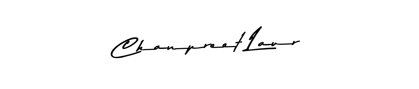 Create a beautiful signature design for name Chanpreet Laur. With this signature (Asem Kandis PERSONAL USE) fonts, you can make a handwritten signature for free. Chanpreet Laur signature style 9 images and pictures png